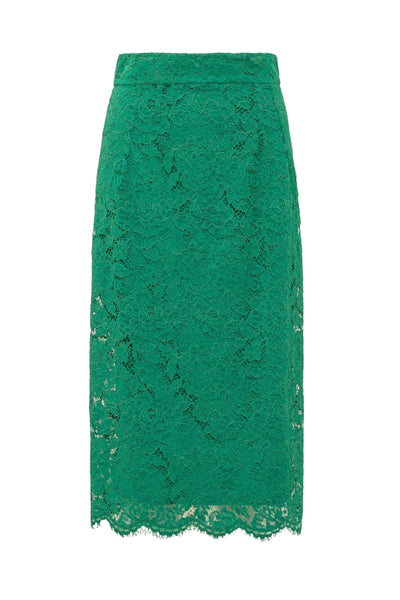 DOLCE & GABBANA LACE MIDI SKIRT STRETCH