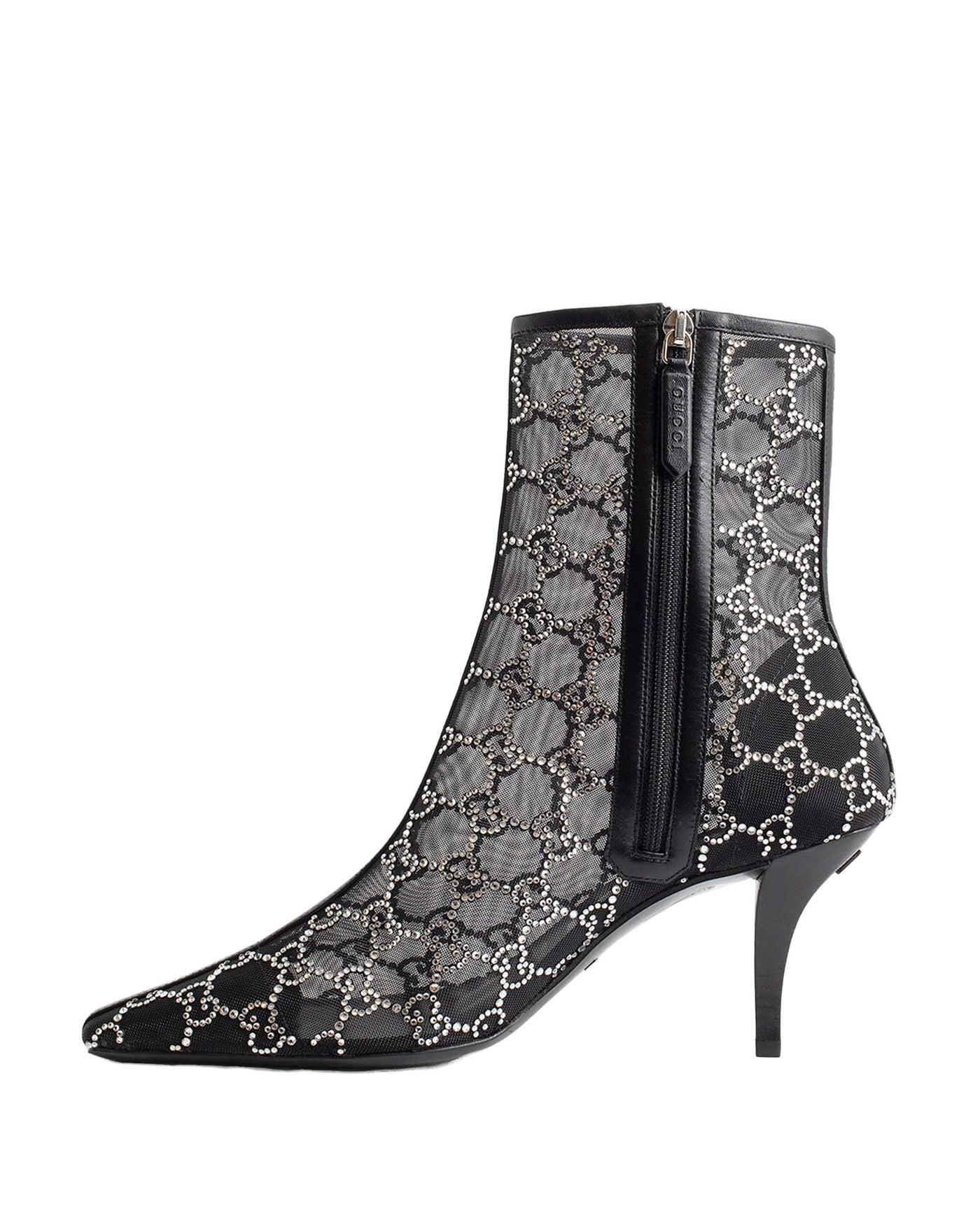 GUCCI GG CRYSTALS-EMBELLISHED ANKLE BOOTS