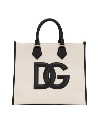 DOLCE & GABBANA HANDBAG IN LINEN AND LEATHER