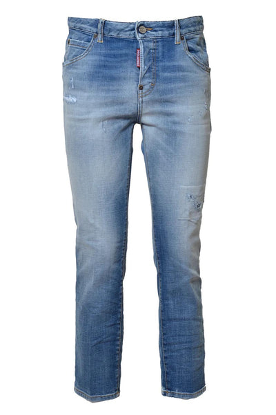 DSQUARED2 DISTRESSED-EFFECT CROPPED JEANS