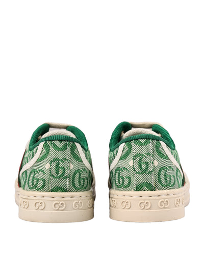 GUCCI KIDS CANVAS SNEAKERS WITH GG LOGO