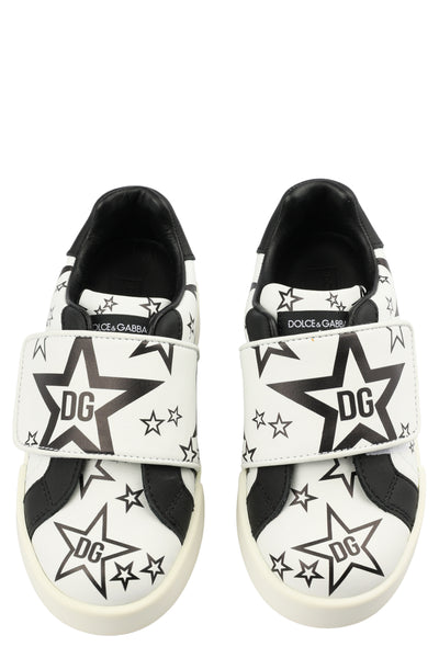 DOLCE & GABBANA KIDS LEATHER SNEAKERS