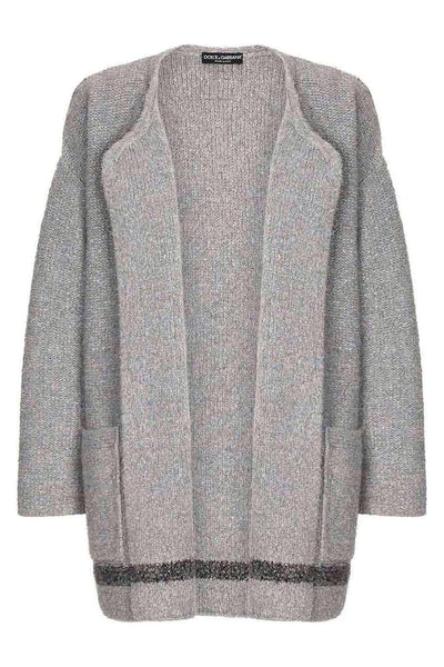 DOLCE&GABBANA TECHNICAL WOOL CARDIGAN