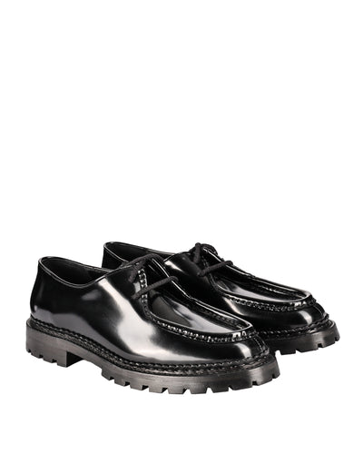 SAINT LAURENT MALO DERBIES IN GLAZED LEATHER