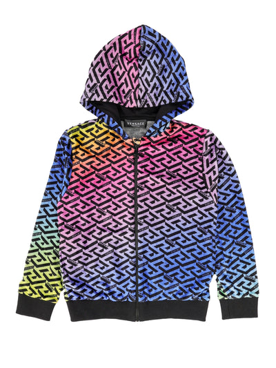 VERSACE KIDS GIRLS LA GRECA ZIP-UP TOP