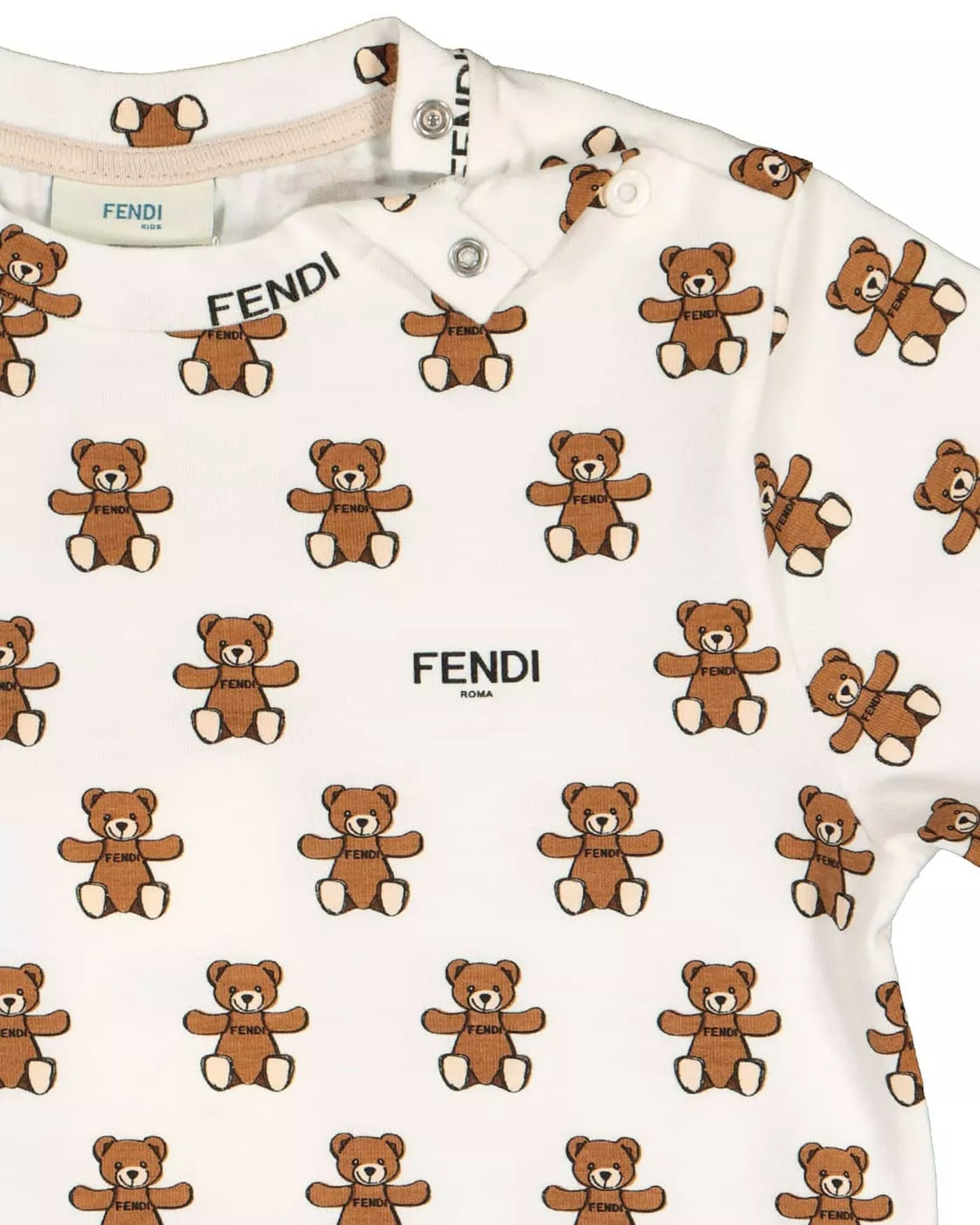 FENDI KIDS T-SHIRT TEDDY PRINT