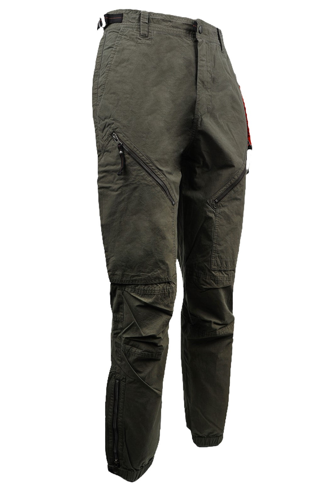 PARAJUMPERS EMMANUEL MILITARY GREEN CARGO TROUSERS