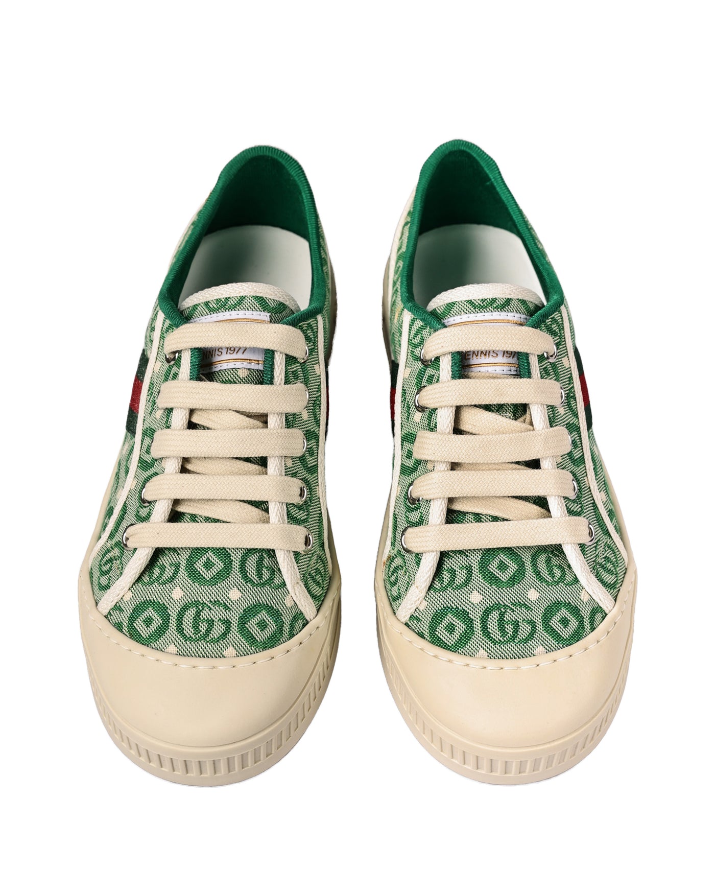 GUCCI KIDS CANVAS SNEAKERS WITH GG LOGO