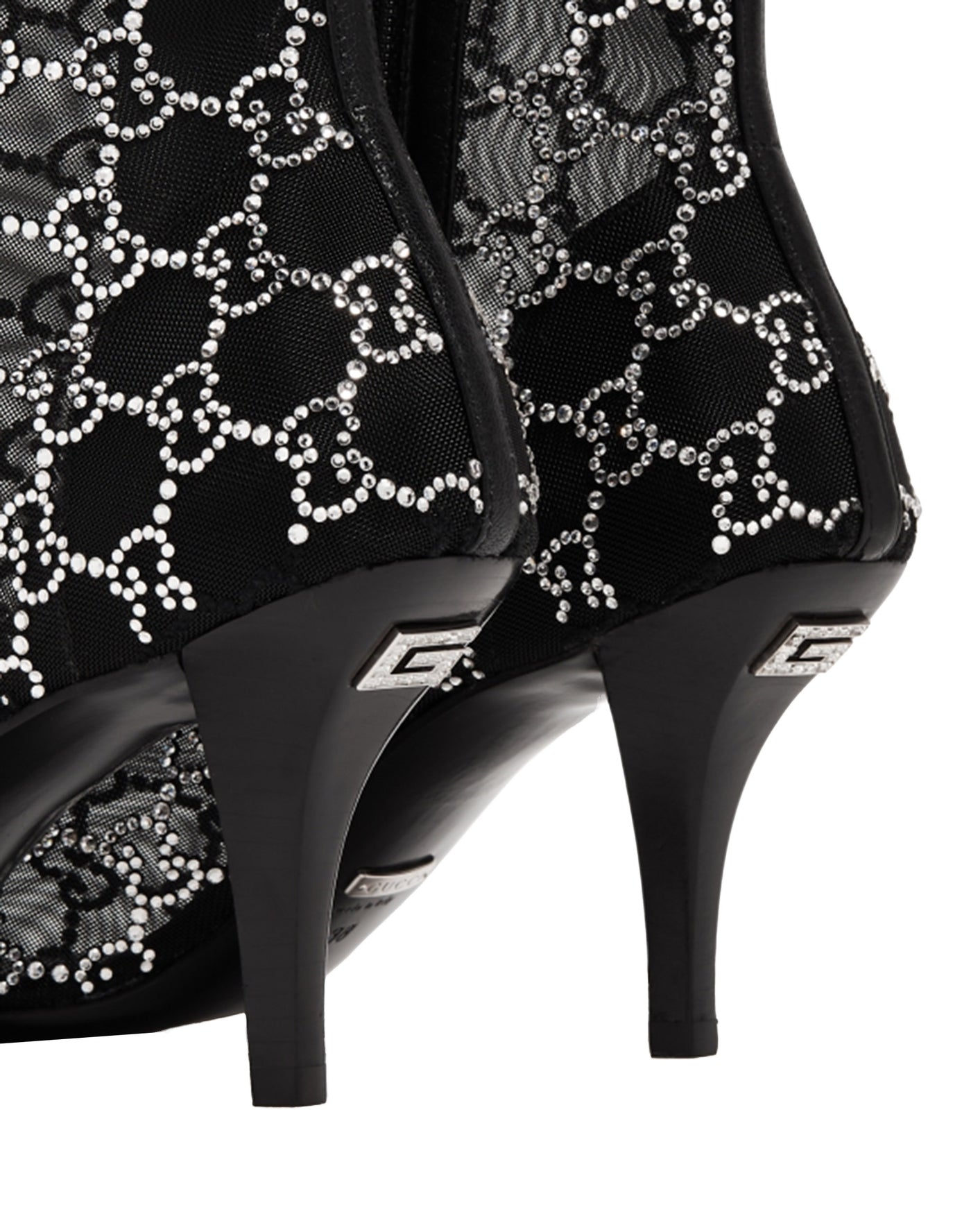 GUCCI GG CRYSTALS-EMBELLISHED ANKLE BOOTS