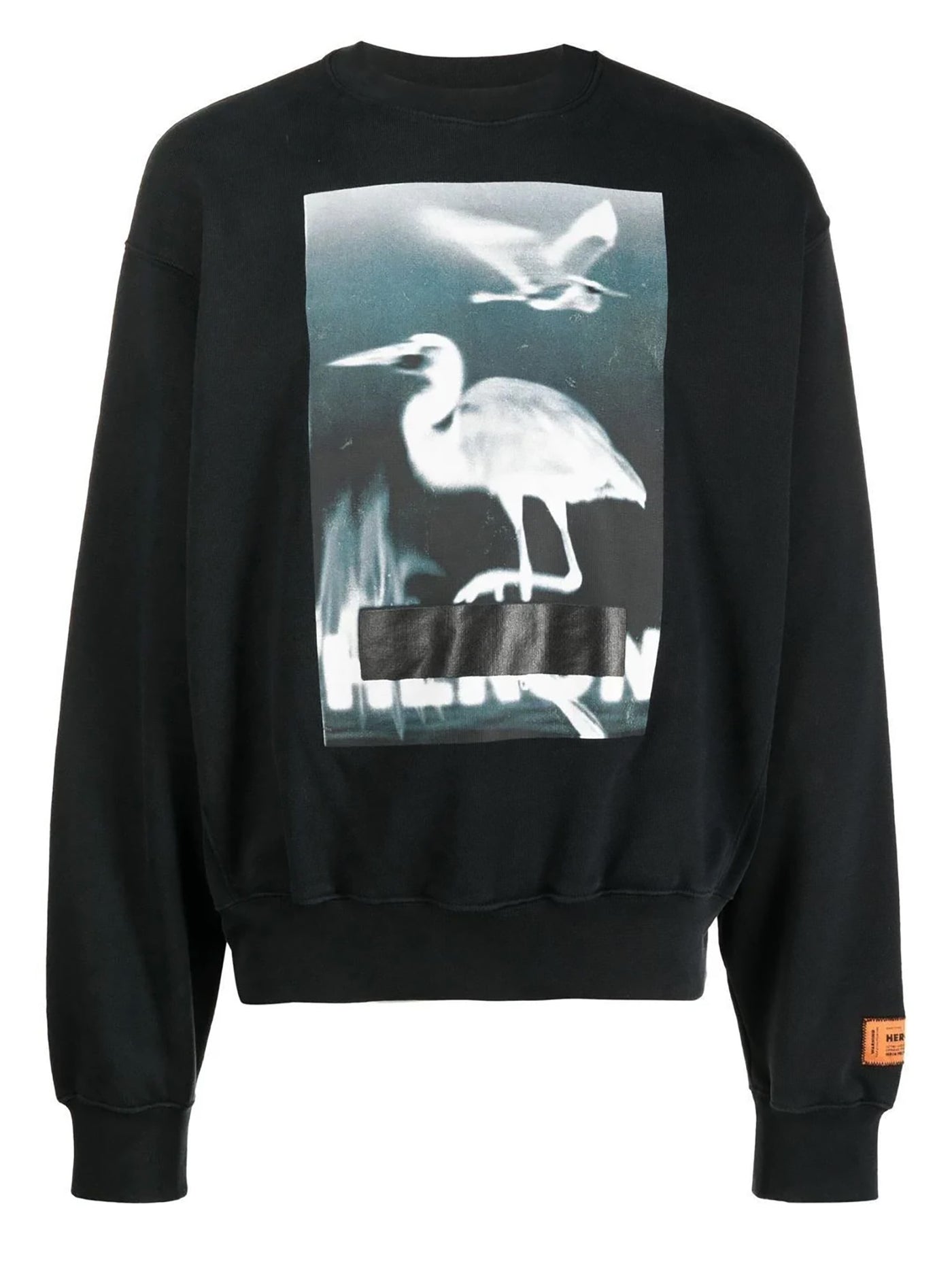 HERON PRESTON BLACK SWEATSHIRT 