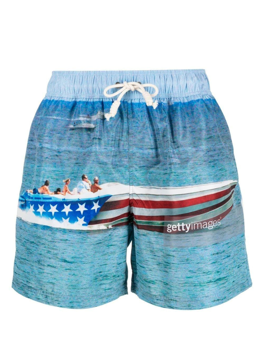 PALM ANGELS BLUE SWIM BOXERS 