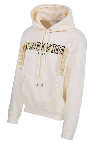 LANVIN CREAM HOODED SWEATSHIRT