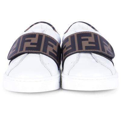 FENDI FF LEATHER SNEAKERS