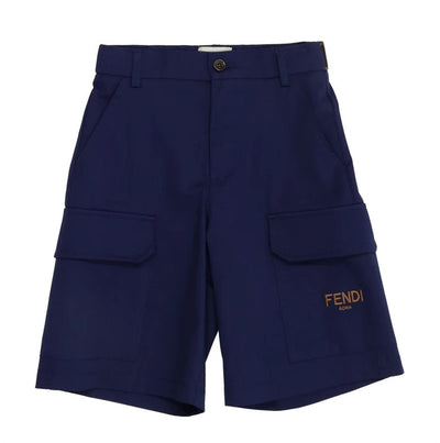 FENDI FF MONOGRAM CARGO BERMUDA SHORTS