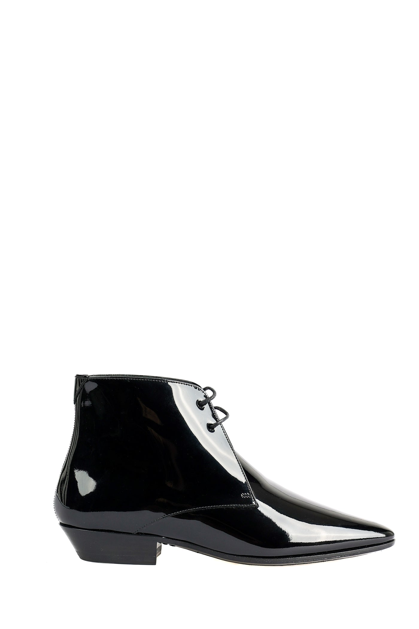 SAINT LAURENT JONAS LEATHER ANKLE BOOTS