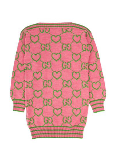 GUCCI KIDS GG HEARTS DRESS