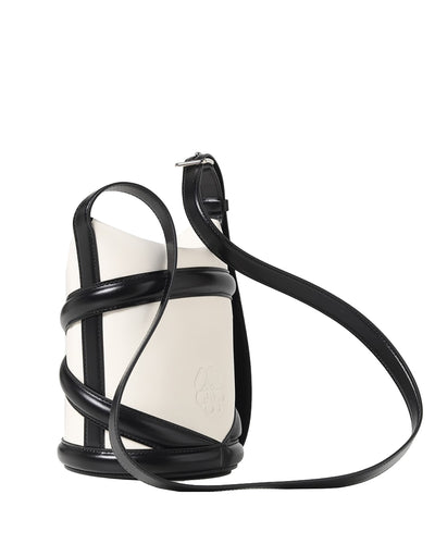 ALEXANDER MCQUEEN THE CURVE BUCKET LEATHER BAG