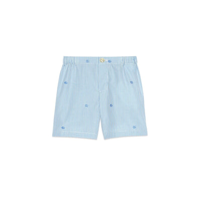 GUCCI KIDS LIGHT BLUE COTTON SHORTS  