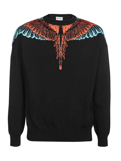 MARCELO BURLON WINGS BLACK SWEATER