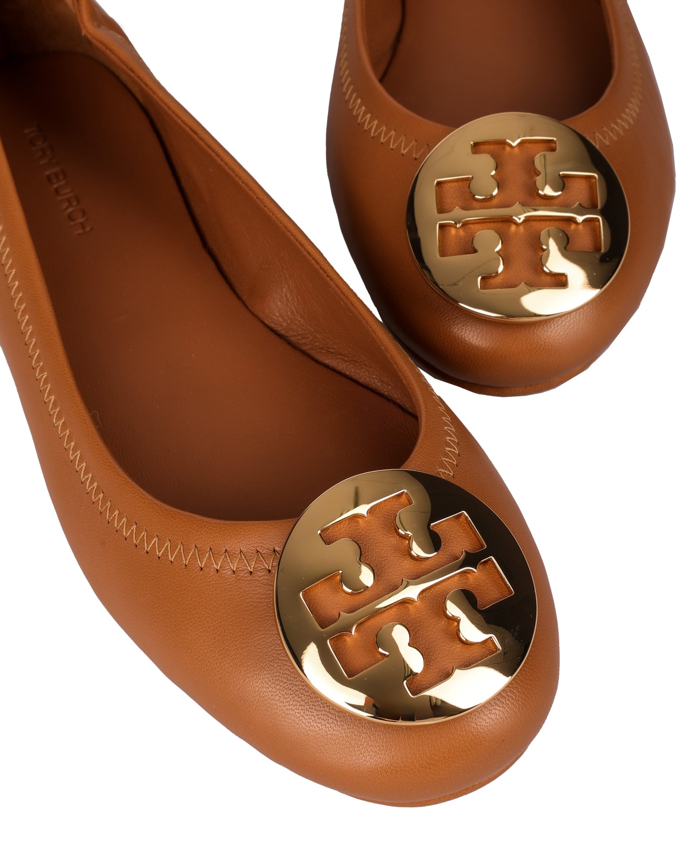 TORY BURCH LEATHER BALLERINAS