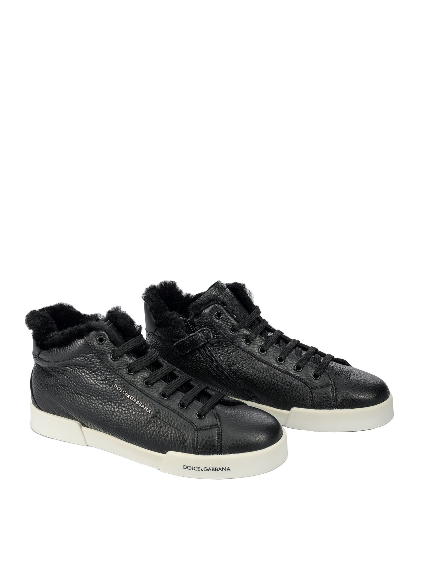 DOLCE & GABBANA KIDS LEATHER SNEAKERS