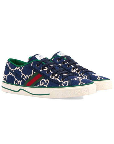 GUCCI TENNIS 1977 INK BLUE SNEAKERS