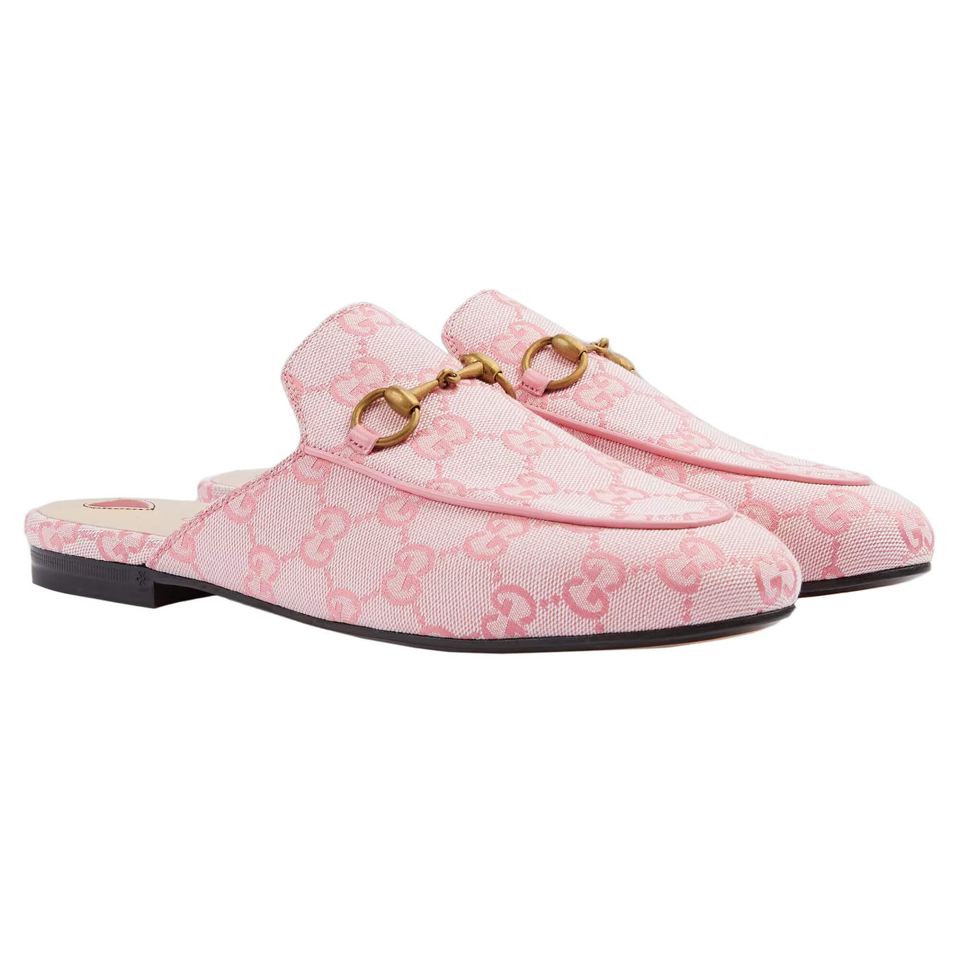 GUCCI PRINCETOWN GG-CANVAS SLIPPERS PINK