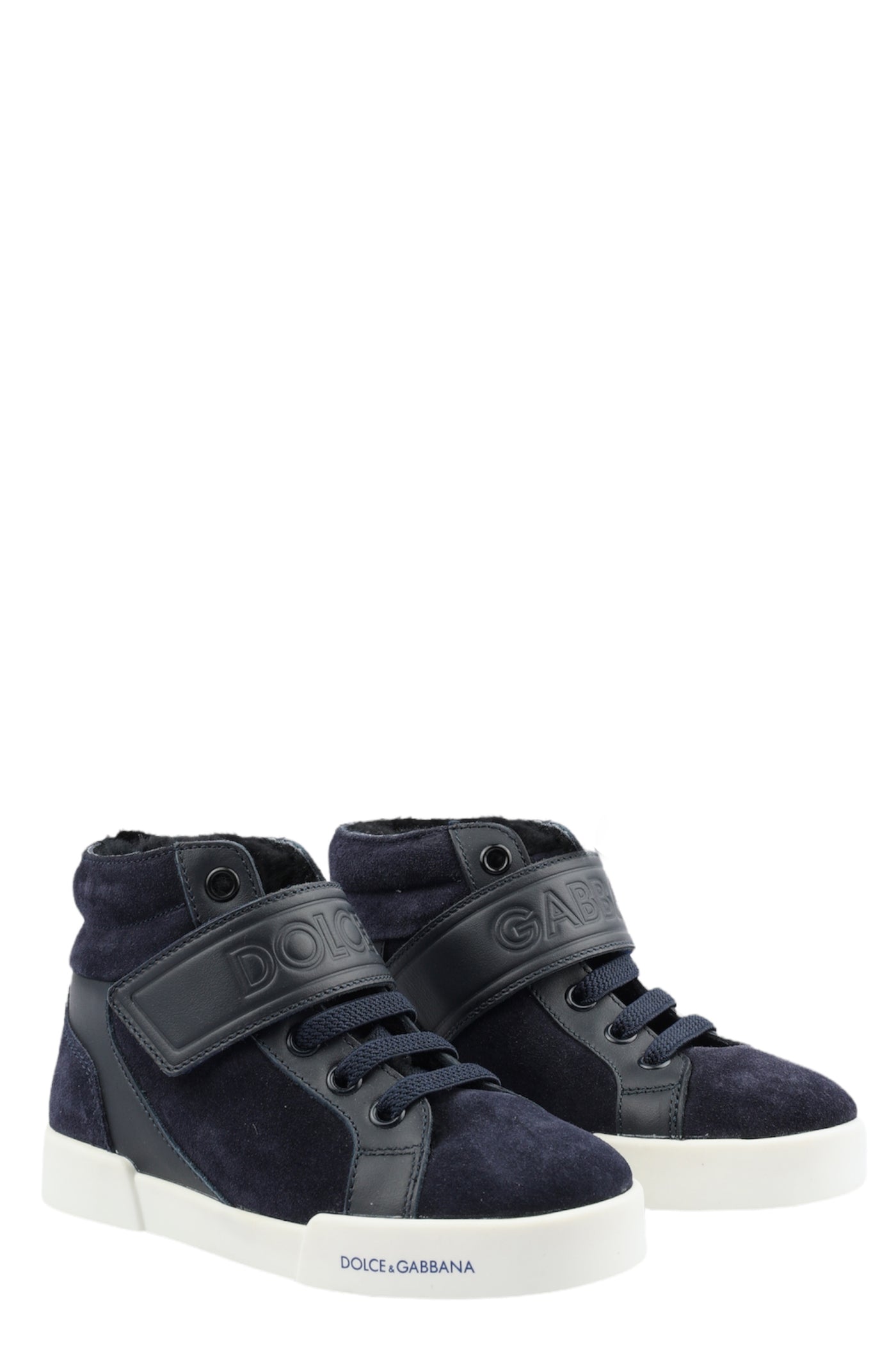 DOLCE & GABBANA KIDS LEATHER SNEAKERS