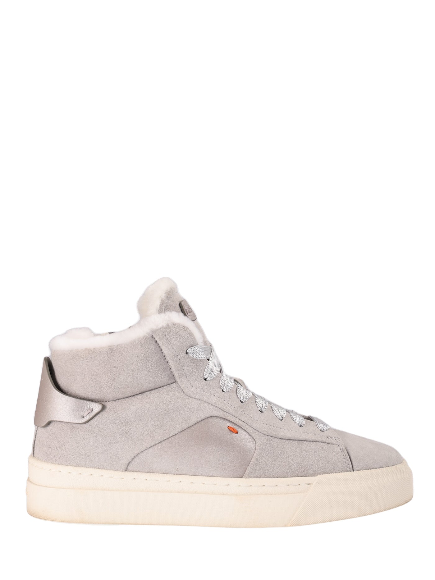 SANTONI LEATHER SNEAKERS