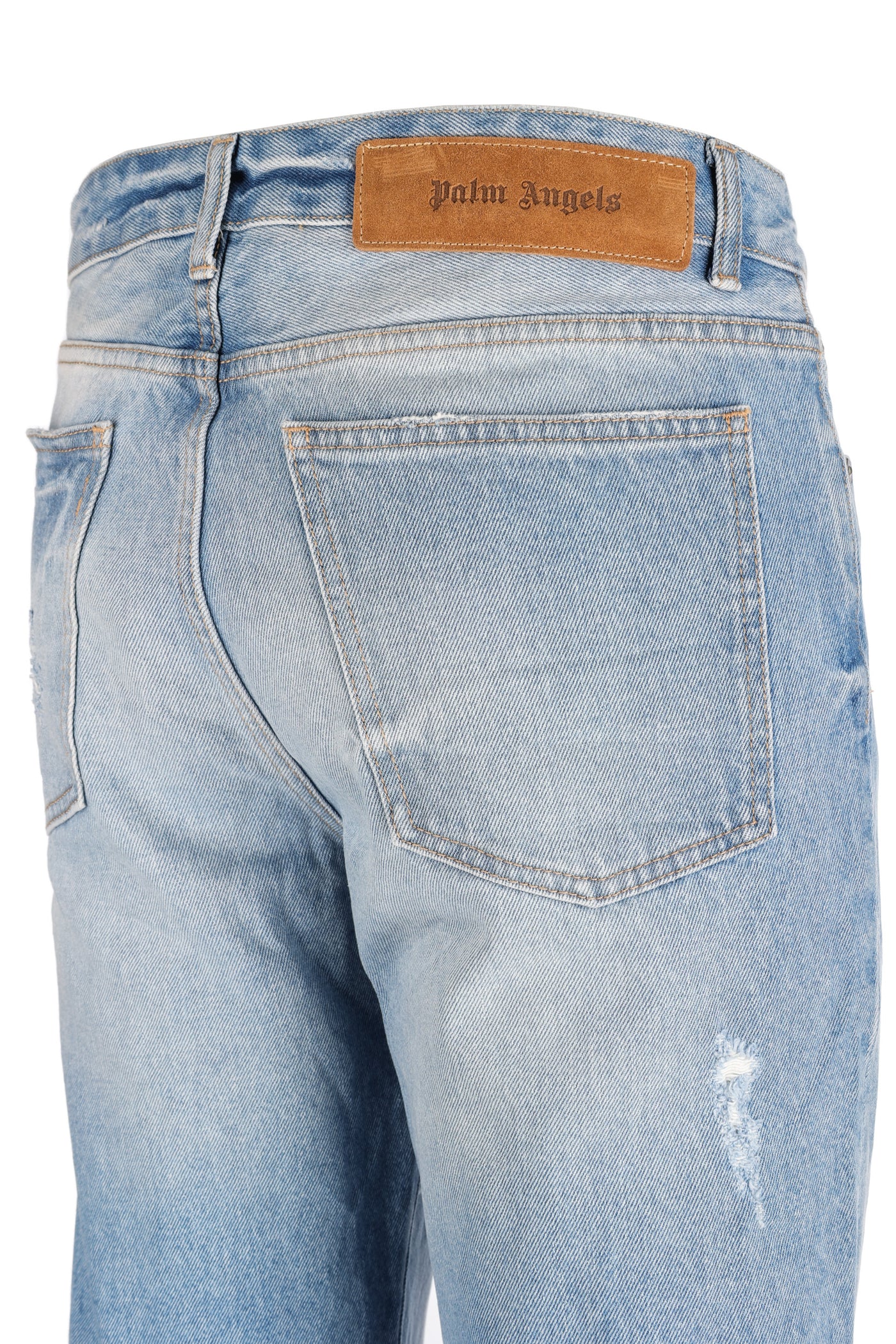 PALM ANGELS BLUE JEANS TROUSERS 