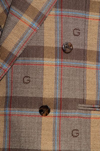 GUCCI BROWN CHECK BLAZER