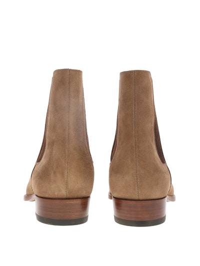 SAINT LAURENT WYATT SUEDE ANKLE BOOTS