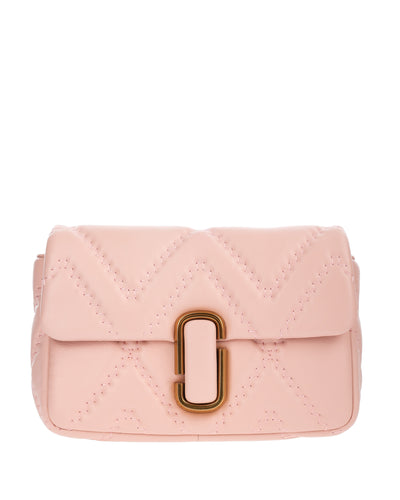 MARC JACOBS THE J MARC PINK SHOULDER BAG IN QUILTED LEATHER