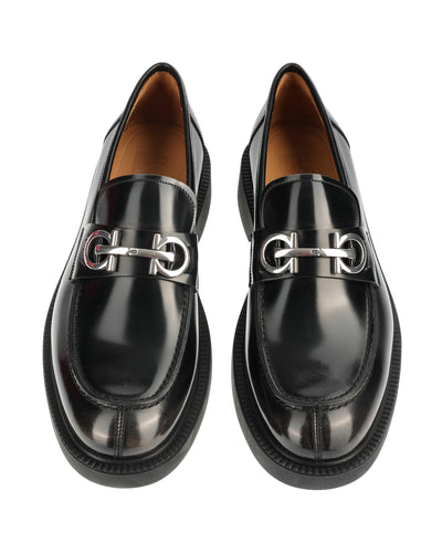 SALVATORE FERRAGAMO BLACK LOAFERS