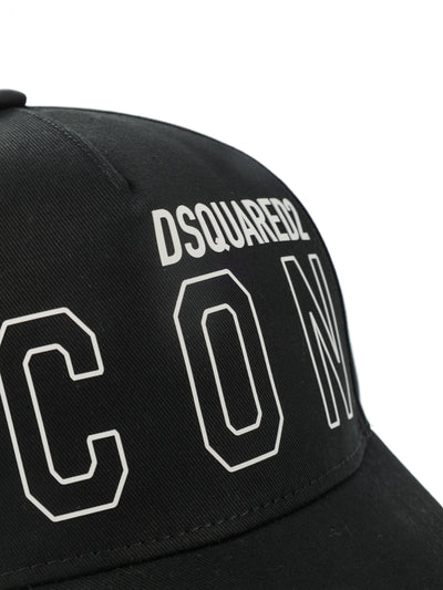 DSQUARED2 LOGO BASEBALL BLACK CAP