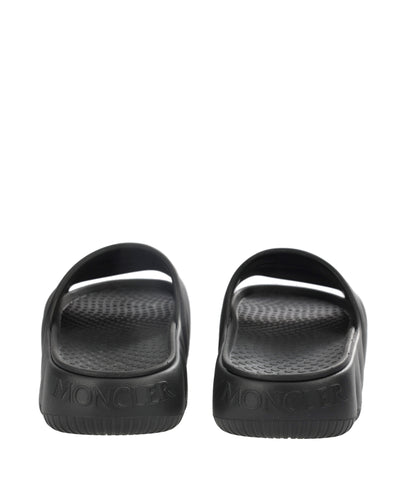 MONCLER BLACK STRAP SLIPPER SANDAL 