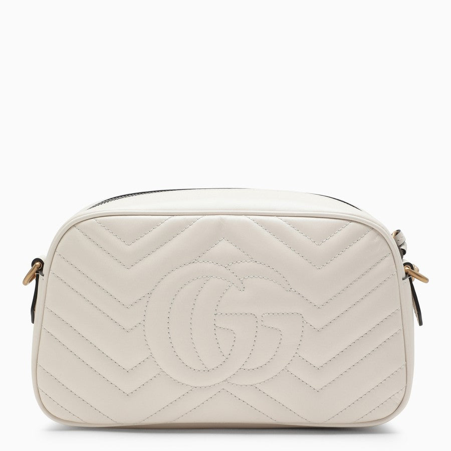 GUCCI WHITE GG MARMONT SMALL BAG