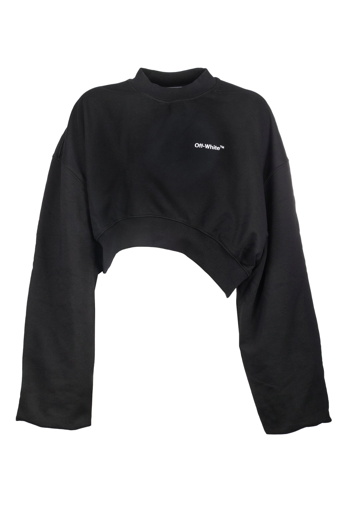 OFF WHITE BLACK CROPPED SWEATSHIRT