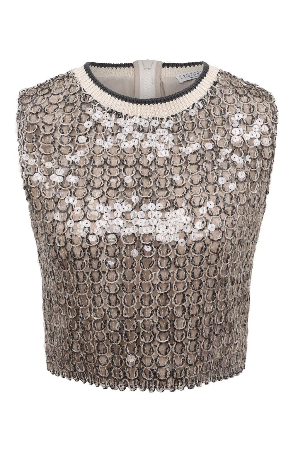 BRUNELLO CUCINELLI DAZZLING EMBROIDERY TOP