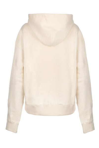 JIL SANDER CREAM HOODED SWEATSHIRT