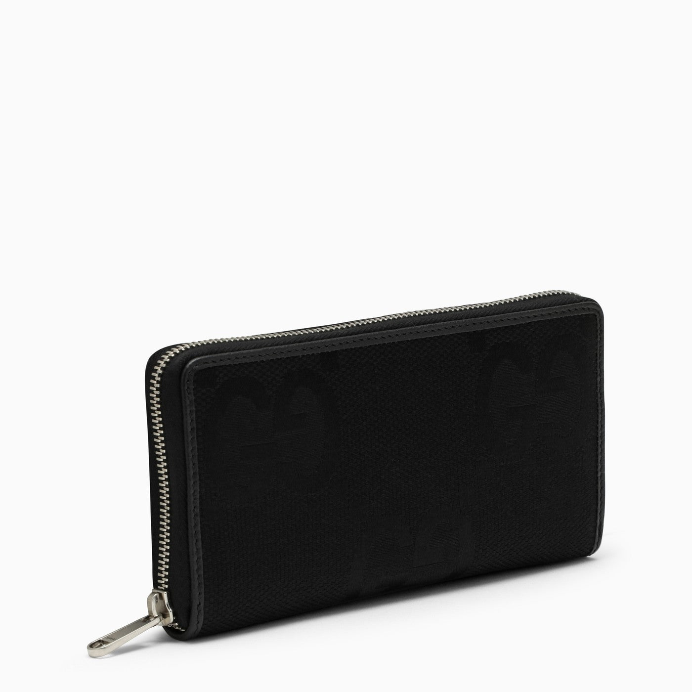 GUCCI JUMBO GG ZIP-AROUND BLACK WALLET