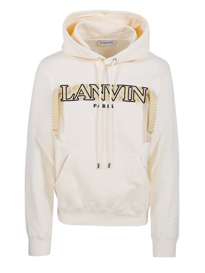 LANVIN CREAM HOODED SWEATSHIRT 