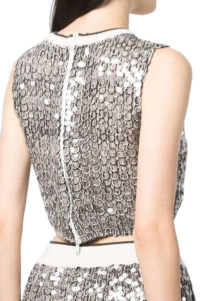 BRUNELLO CUCINELLI DAZZLING EMBROIDERY TOP