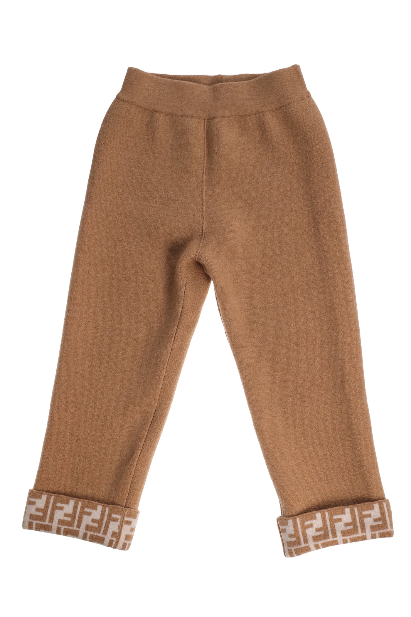 FENDI FF MONOGRAM DETAIL KNIT TROUSER