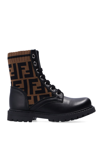 FENDI BIKER LEATHER BOOTS