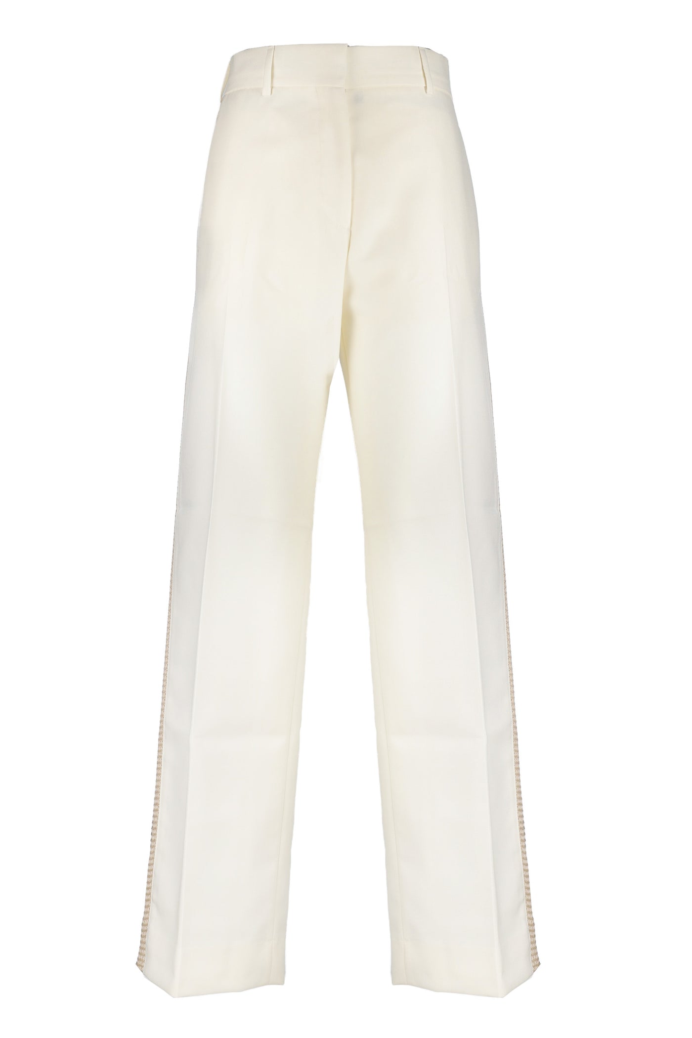 PALM ANGELS CREAM TROUSERS 