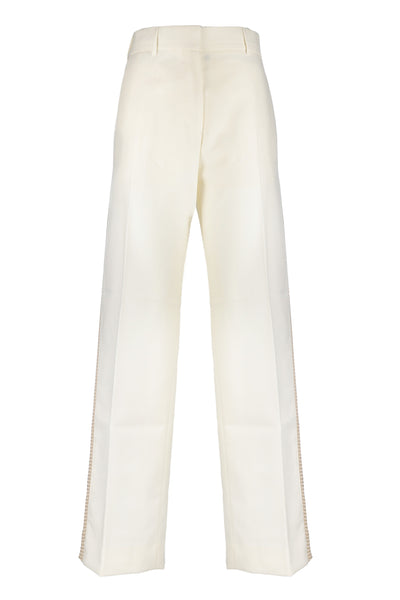 PALM ANGELS CREAM TROUSERS 