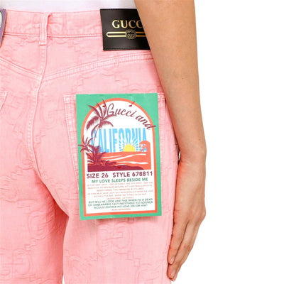 GUCCI CALIFORNIA JEANS IN PINK GG DENIM