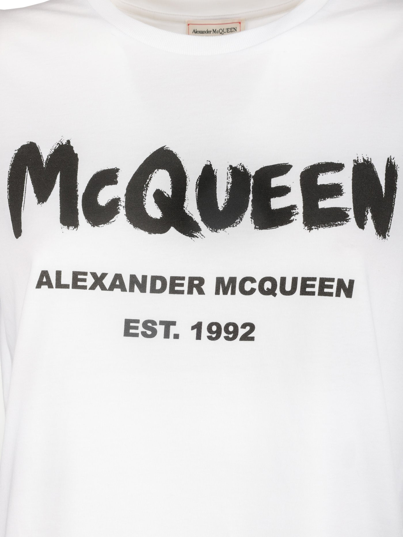 ALEXANDER MCQUEEN LOGO PRINT COTTON T-SHIRT