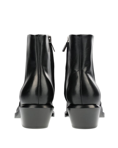 OFF-WHITE BLACK HEELED ANKLE BOOT 